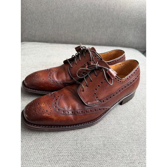 Calzoleria Harris for Barneys Leather Oxford Shoes US 9 Brown main image 9